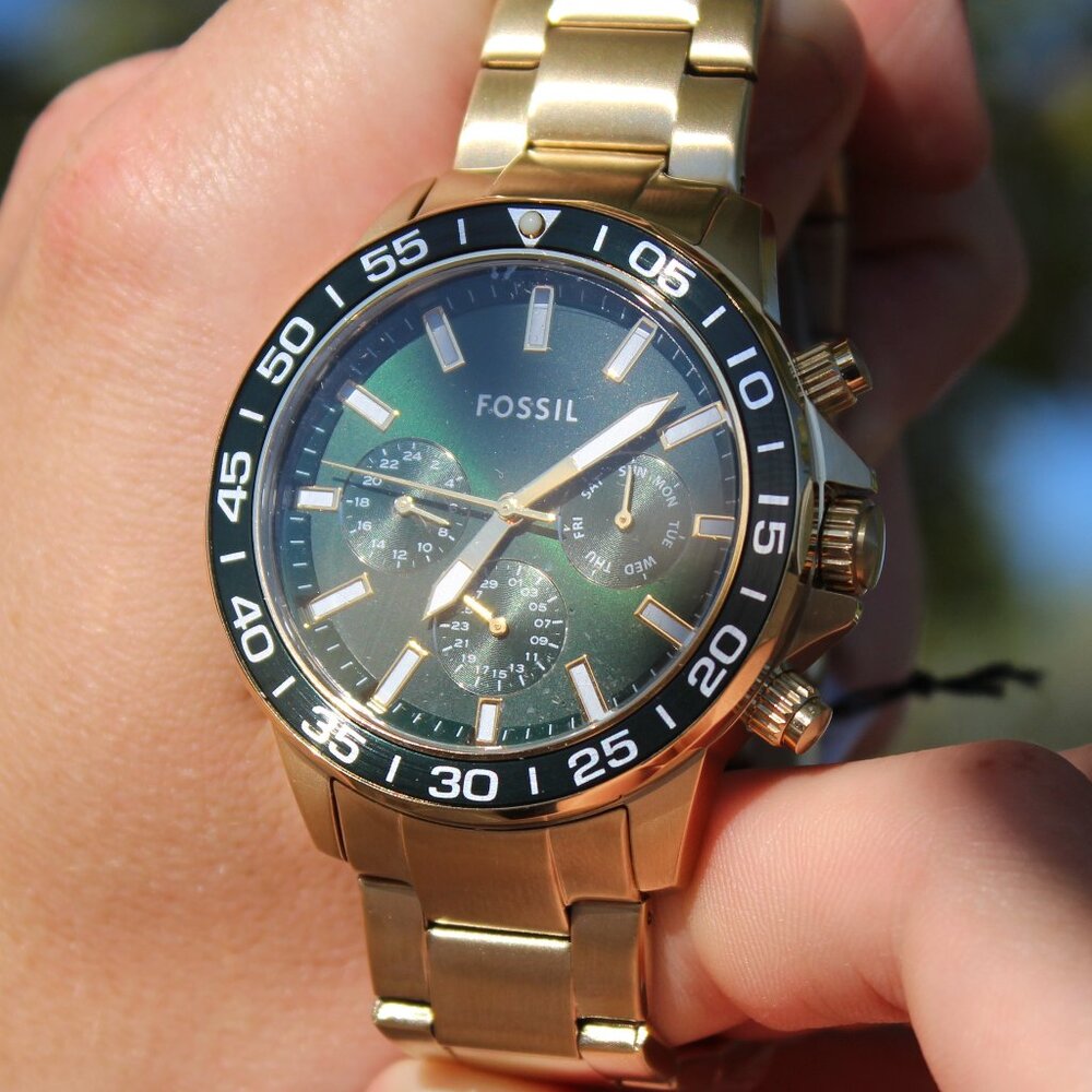 Gold Fossil Watch